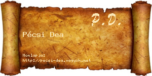 Pécsi Dea névjegykártya